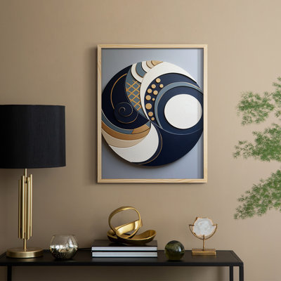 ABSTRACT Series DL III, reproduction encadrée - bois massif