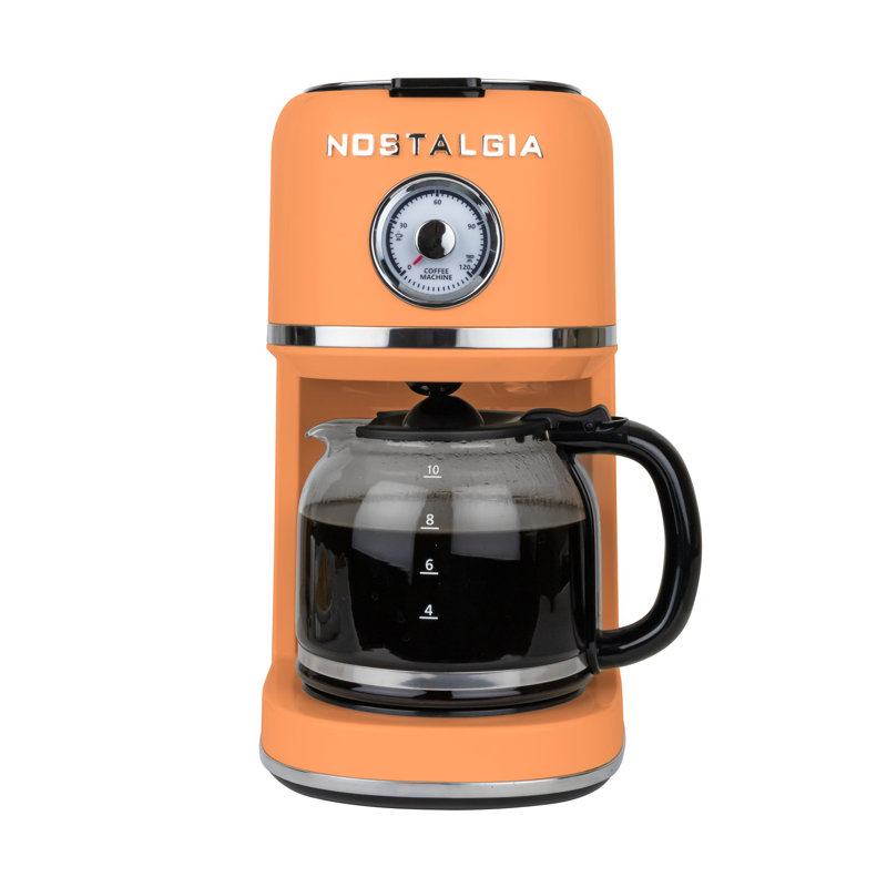 Cafetière classique rétro 10 tasses Nostalgia, Orange