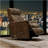 Global Home Swivel Glider Recliner With Manual Adjustable Headrest & Footrest In Texas Slate
