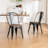 Modern Counter Stool with Metal Frame, Stacking Side Chair, Armless Dining Chair, Indoor Outdoor Patio Chair-1263284690