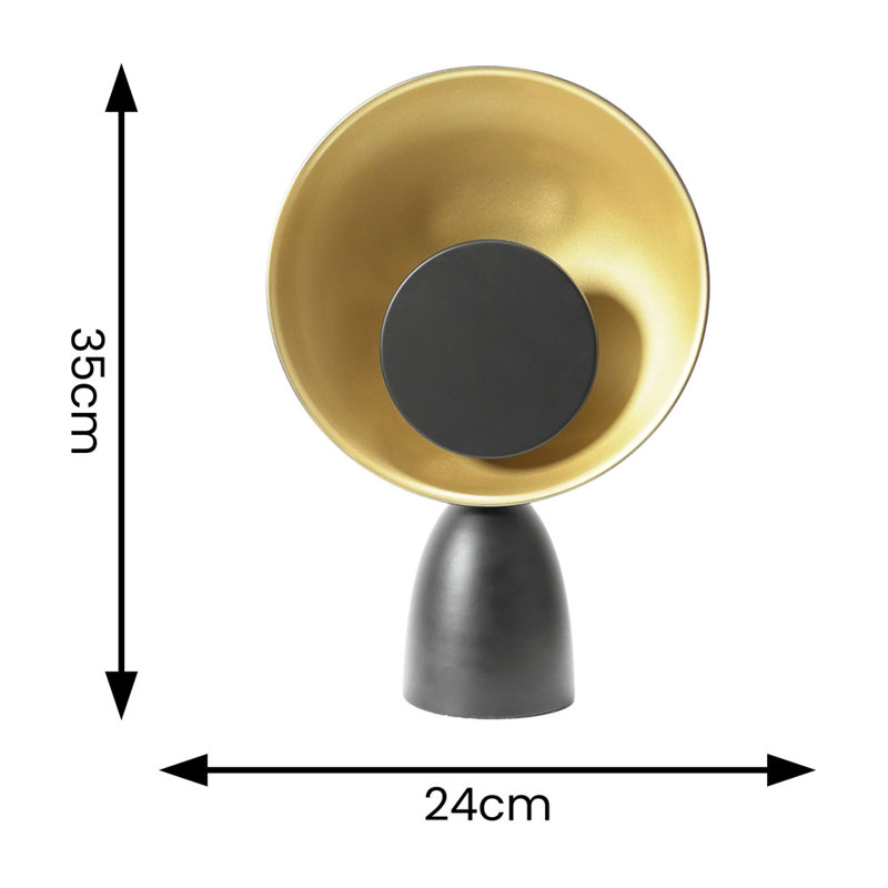 Neibert Metal Table Lamp, Black