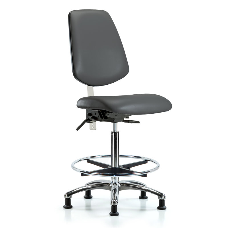 Lakedia Vinyl Task Chair, Dark Gray