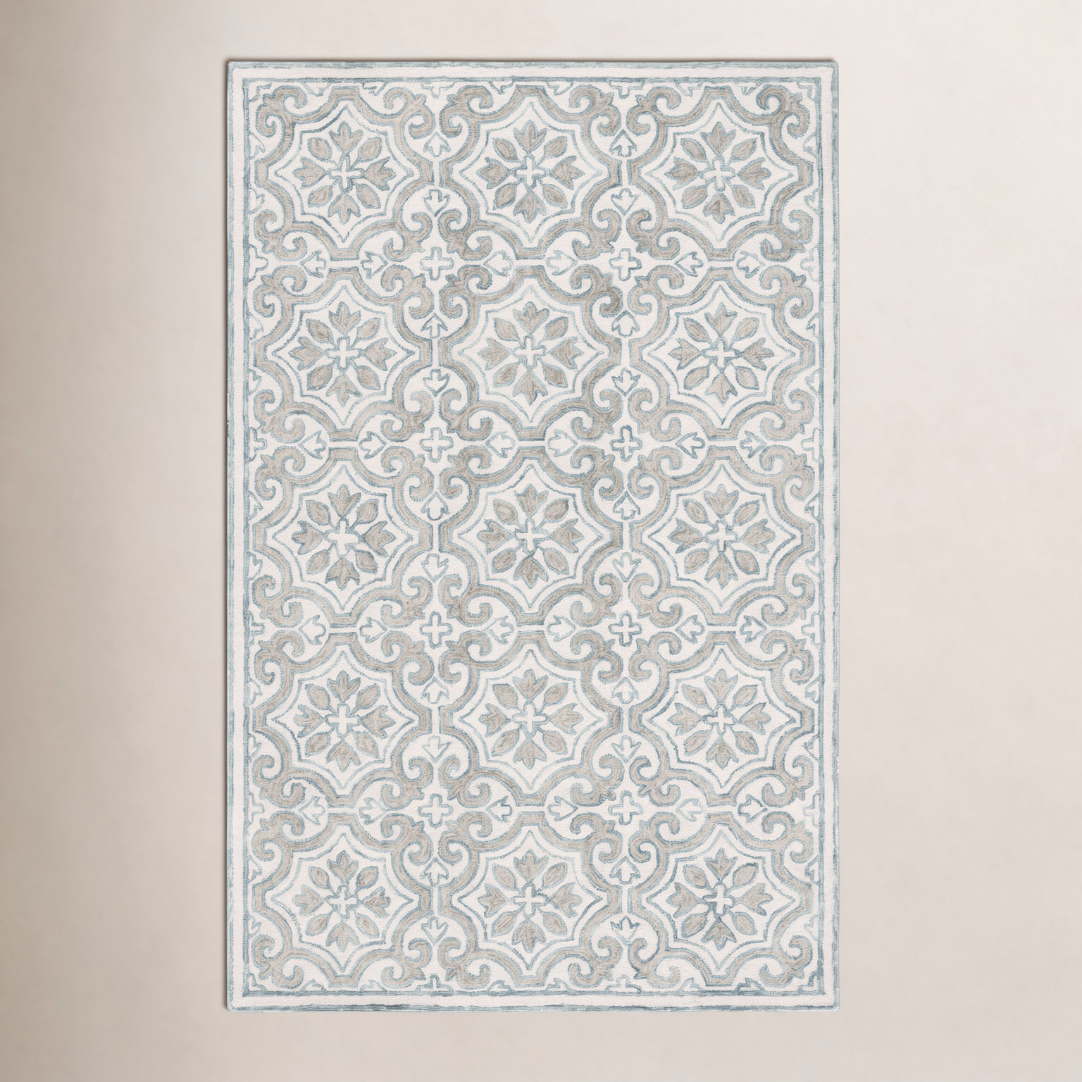 Lauren Ralph Lauren Hand-Tufted Wool Damask Rug, Rectangle 4' x 6'