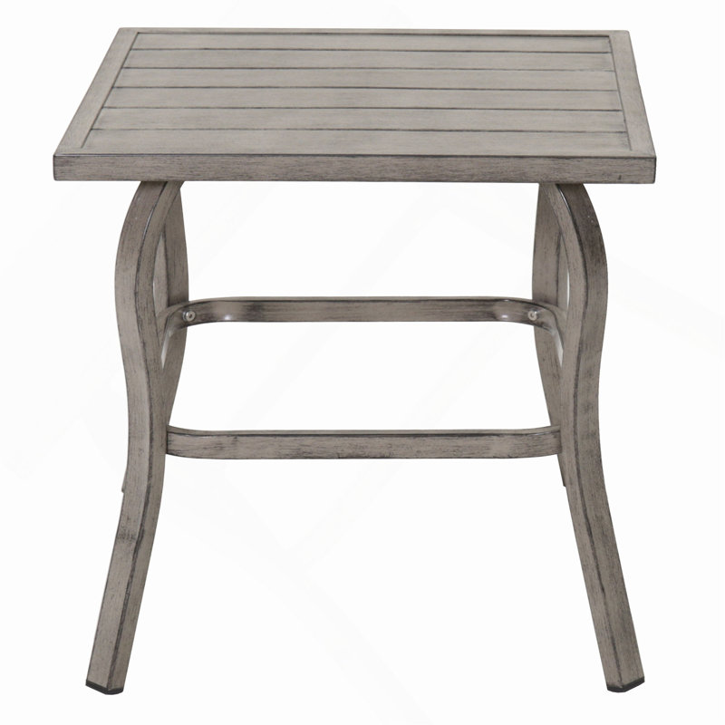 Table d'appoint / table basse en métal peint, table en fer robuste avec finition thermolaquée, utilisation à l'extérieur