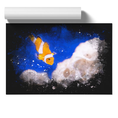 Clownfish Paint Splash - Frameless Print