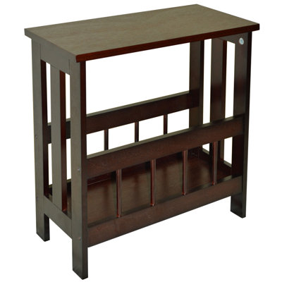 Wood Free Standing Magazine Rack