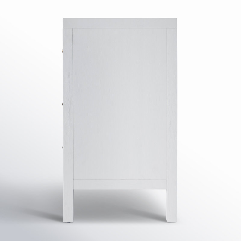Nora 3-Drawer Chest, Textured White