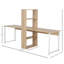 Bureau d'ordinateur 88 po pour 2 personnes avec tablettes de rangement 88 po