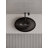 MonBlari 20" X 14" Oval Solid Surface Vessel Sink Matte Black-120971719