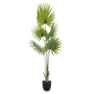 145cm Faux Palm Tree in Earthenware Pot
