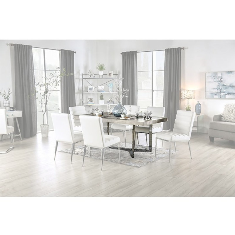 Pairker Rectangular Faux Marble Top Dining Table