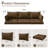Outdoor 4" Thick Replacement Cushion Set Seat/Back Cushion (Set Of 3 Seats , 3 Backs , 2 Short Backs)-1764780908
