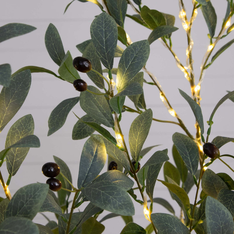 5 pi Arbre fruitier artificiel éclairé avec 200 lumières DEL blanc chaud