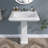 Ogonbrick 26'' Vitreous China Rectangular Bathroom Pedestal Sink with with 3 Faucet Holes at 4" Centers and Overflow in White