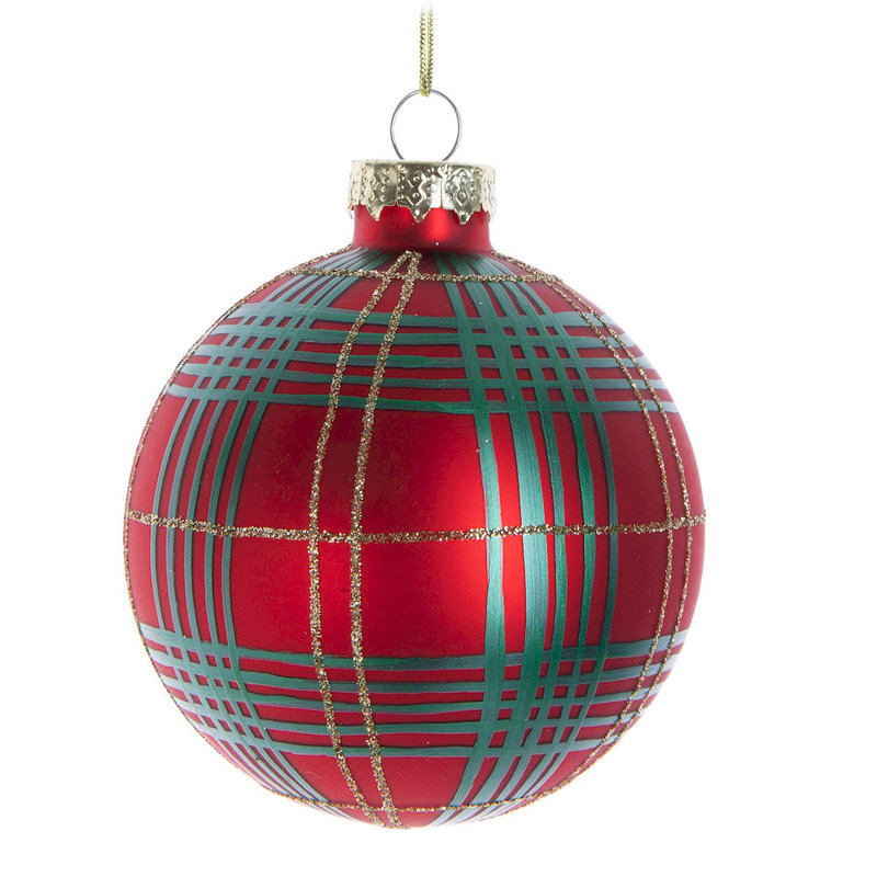 Ornement boule de tartan