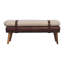 Banc en bois massif avec garniture cloutée-1441416903
