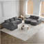 Canapé modulaire courbé avec méridienne Chenille Cloud-1653360465