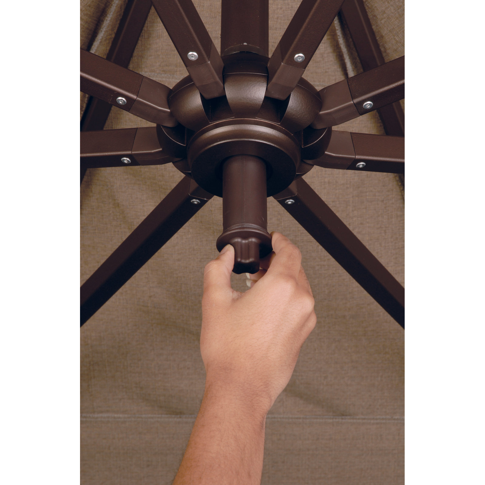 Darel 10' Cantilever Umbrella, Canvas Navy Sunbrella® Canvas, Bronze