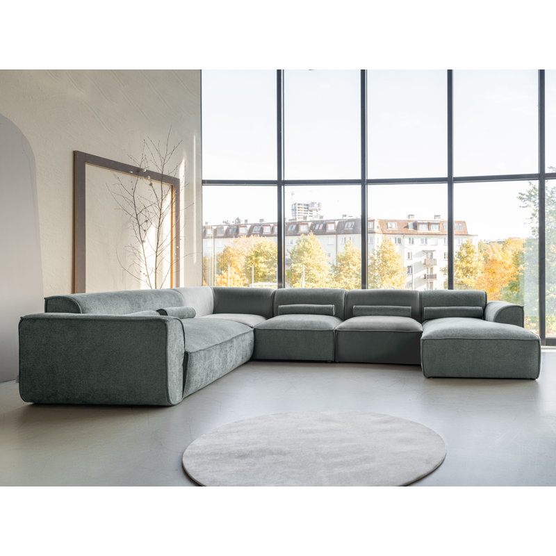 Flex Felix 8 Seater Corner Sofa , Olive, Left Hand Facing