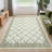 Modern Machine Washable Area Rugs Diamond Floor Mats with Non-Slip Backing, Non-Shedding Floral Print Accent Rug, Foldable Soft Low Pile Indoor Carpet-1290958557