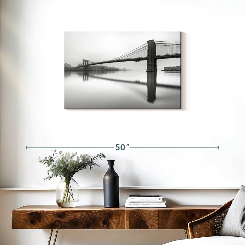 Hazy Brooklyn Bridge, H 20 po x l 30 po