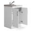 Kyle 24"W Utility Sink & Laundry Cabinet with Pull-Out Faucet and Stainless Steel Sink, White