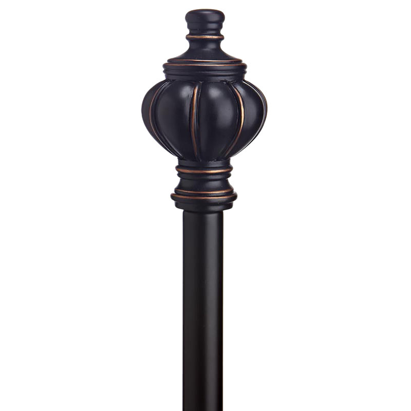Echevarria Adjustable Single Curtain Rod, 9.25" H x 58" W x 6.25" D
