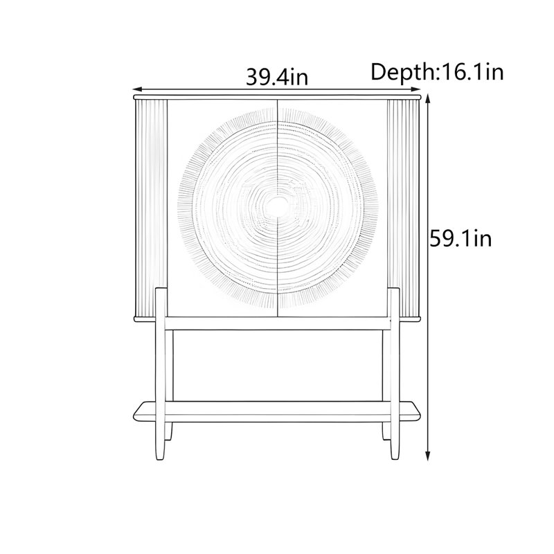 Commode d'entrée en bois massif chinois