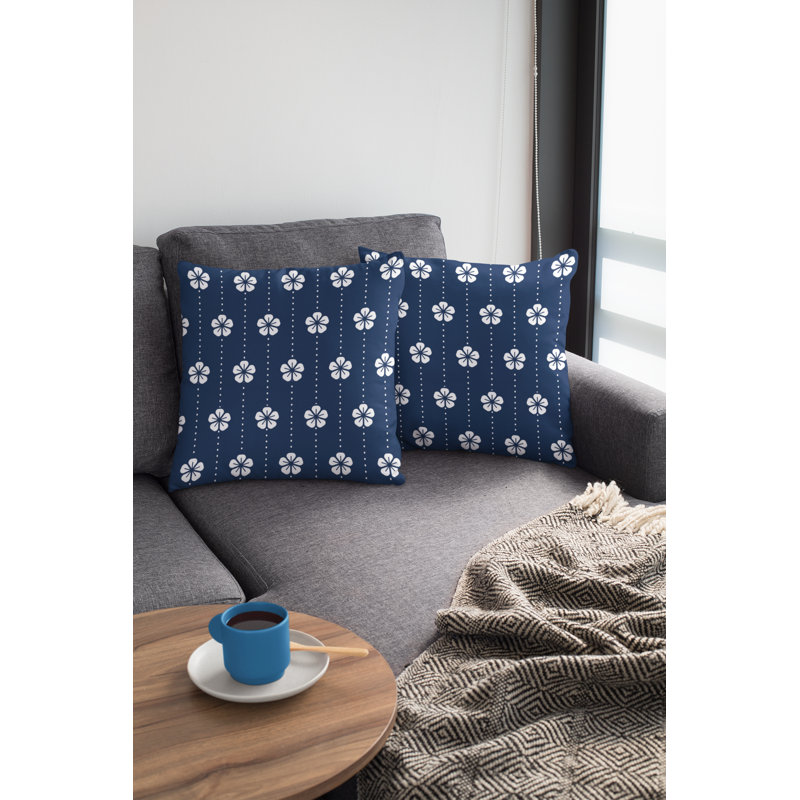 Housse de coussin Lamborn, H 18 po x l 18 po, Bleu marine