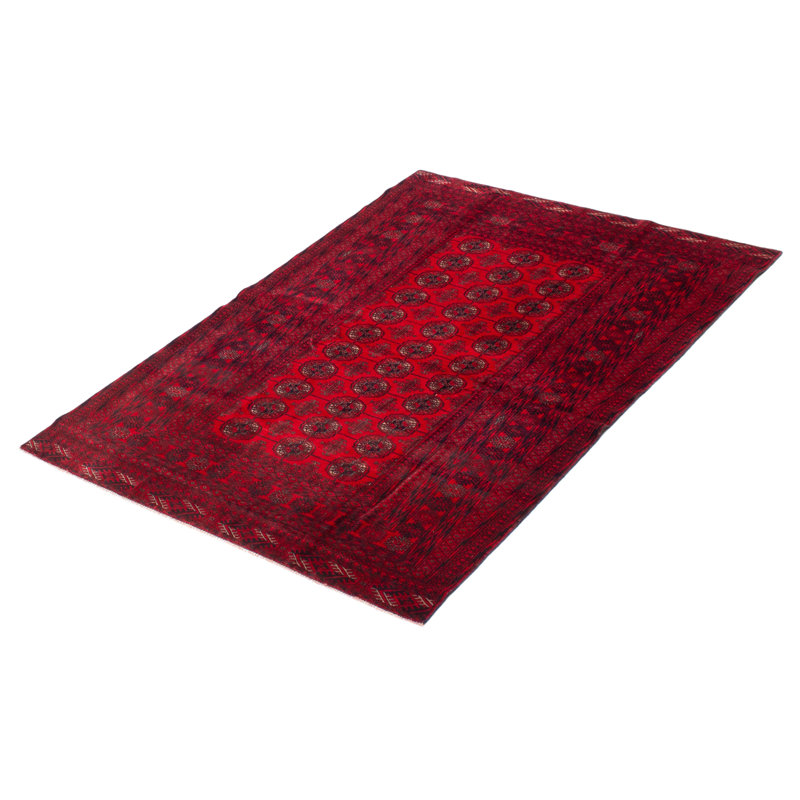 Teimani Red Rug 4'1" x 5'8"