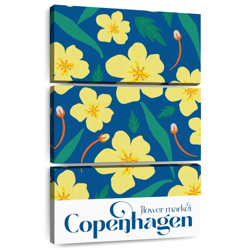 Affiche du marché aux fleurs Harnek Copenhagen, H 32 po x l 20 po