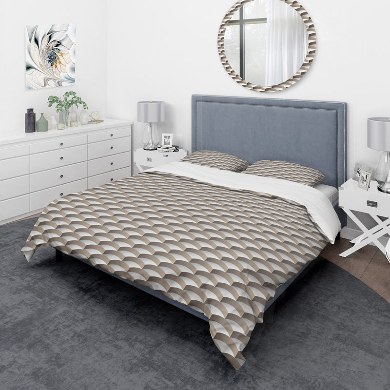 Ensemble de housse de couette scandinave, Housse de couette très grand + 2 taies décoratives
