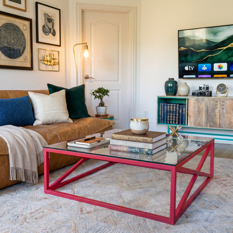 Bansom Glass Top Coffee Table