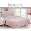 Ensemble de courtepointe en microfibre rose 3 pièces-93649168