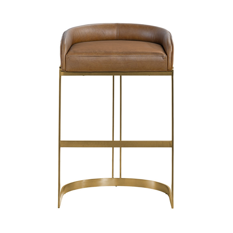 Hollyfield 29" Bar Stool, Bar Stool (29.75" Seat Height), Brown