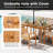 7 PCS Patio Dining Set Acacia Wood Table and Chairs Set with 1.97” Umbrella Hole