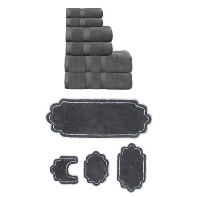 Ensemble de serviettes 6 pièces et de tapis de bain 4 pièces Talbert Collection