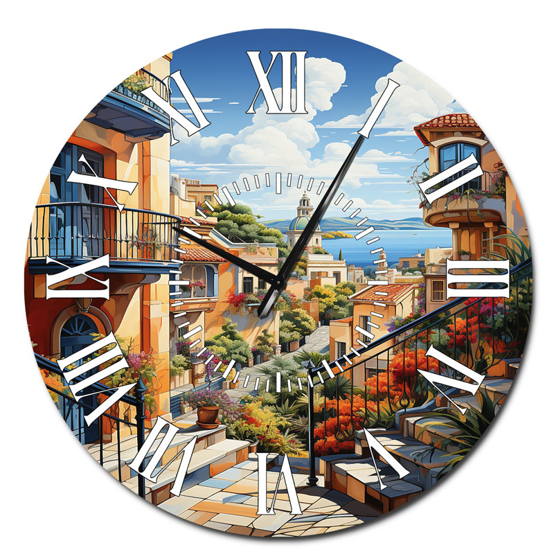 Horloge murale City City Popart I - Cityscapes, Surdimensionné