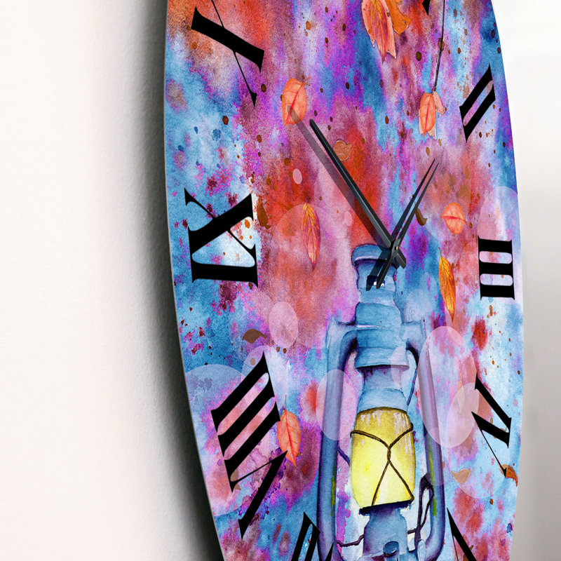 La lanterne sous les branches en fleurs - Horloge murale Mission & Craftsman, Moyen