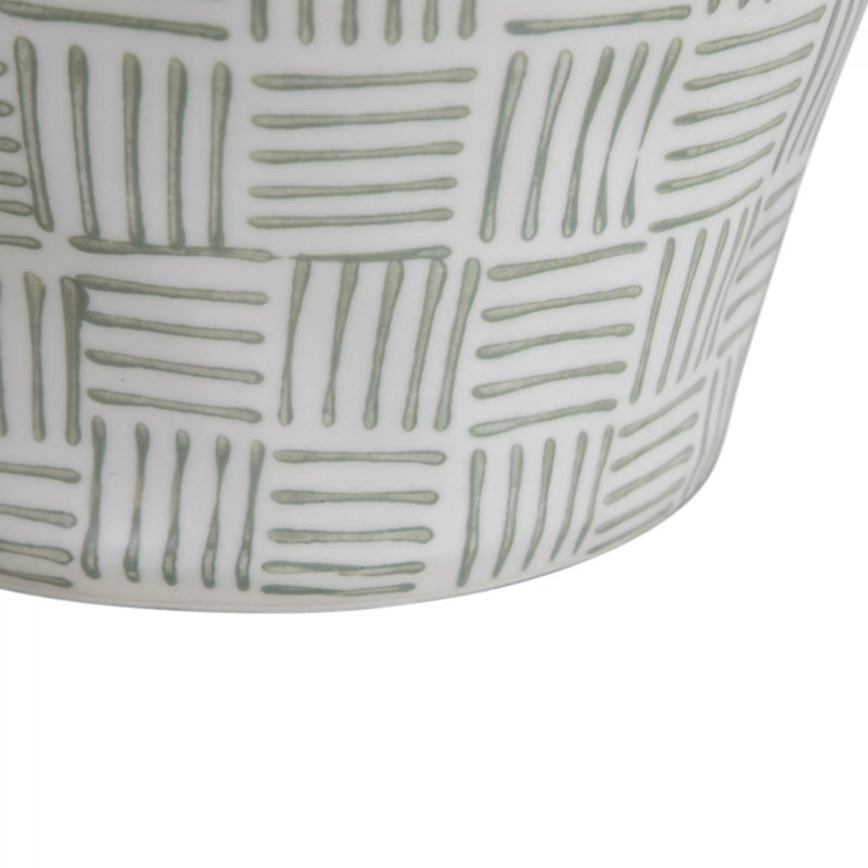 Liora Table Lamp, Green Patterned Glaze