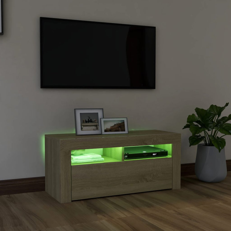 Meuble télé pour téléviseur de 40 po ou moins Fairmead, Chêne