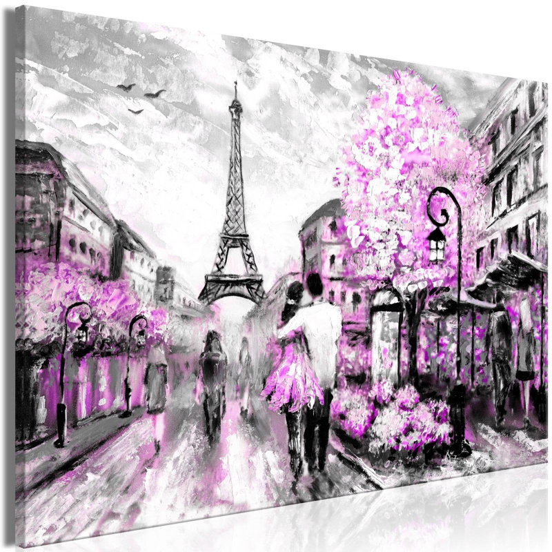 Rushden Rendez-Vous sur toile, H 32 po x l 47 po x P 0,7 po, Rose