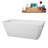 59" Streamline Soaking Freestanding Tub and Tray With Internal Drain-101697992
