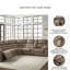 Canapé modulaire en cuir 4 pièces Jaydene-90630282