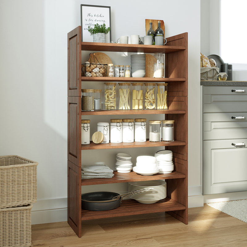 Solid Wood 3 Tier Storage Rack, Chestnut