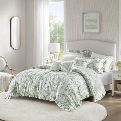 Reversible Bedding Sets, Polyester Full Queen Floral Ruffle for Home