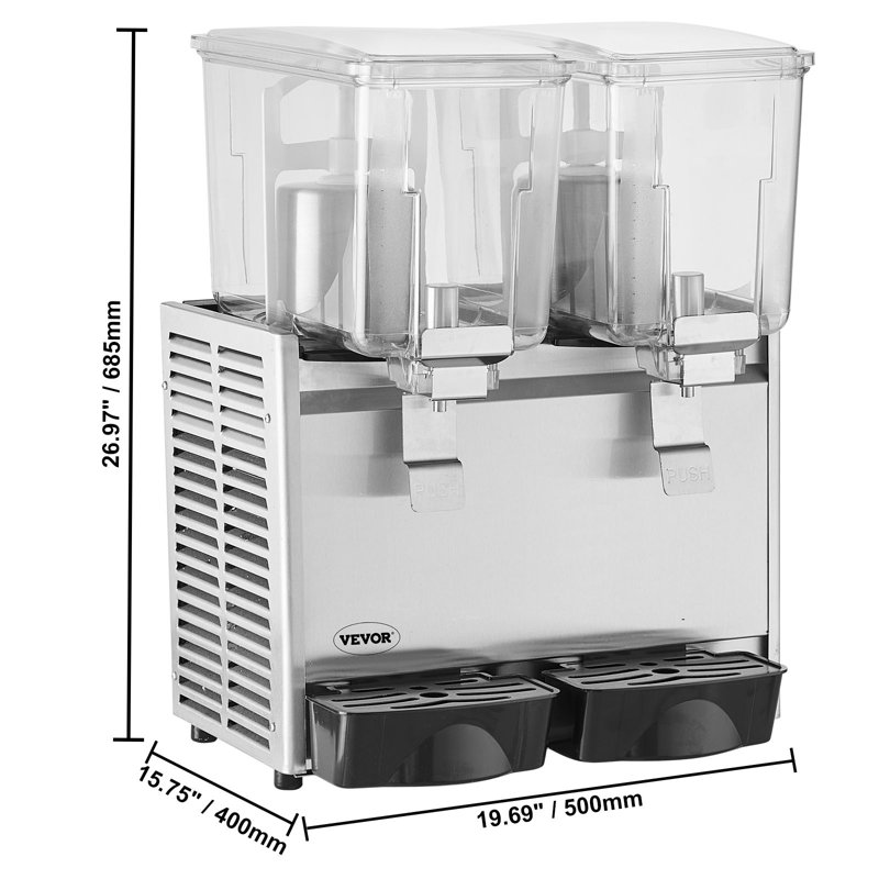 Distributeur de boissons doubles VEVOR pour boissons froides, 6,4 gallons