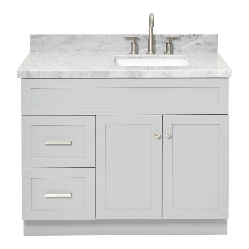 Ensemble de meuble-lavabo simple 43 po Hamlet, gris
