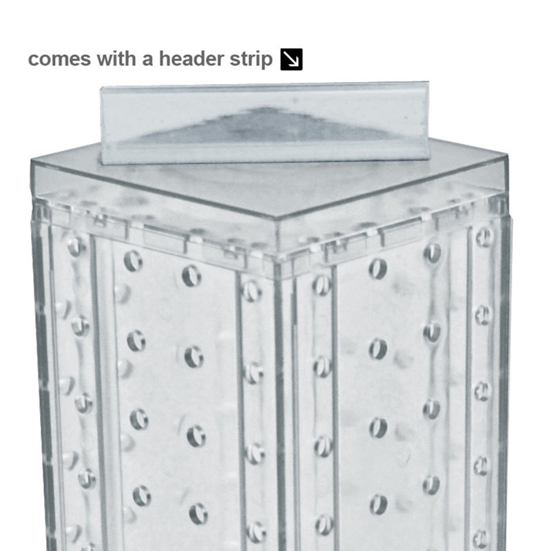 Green Translucent 4-Sided Revolving Plastic Pegboard Counter Display