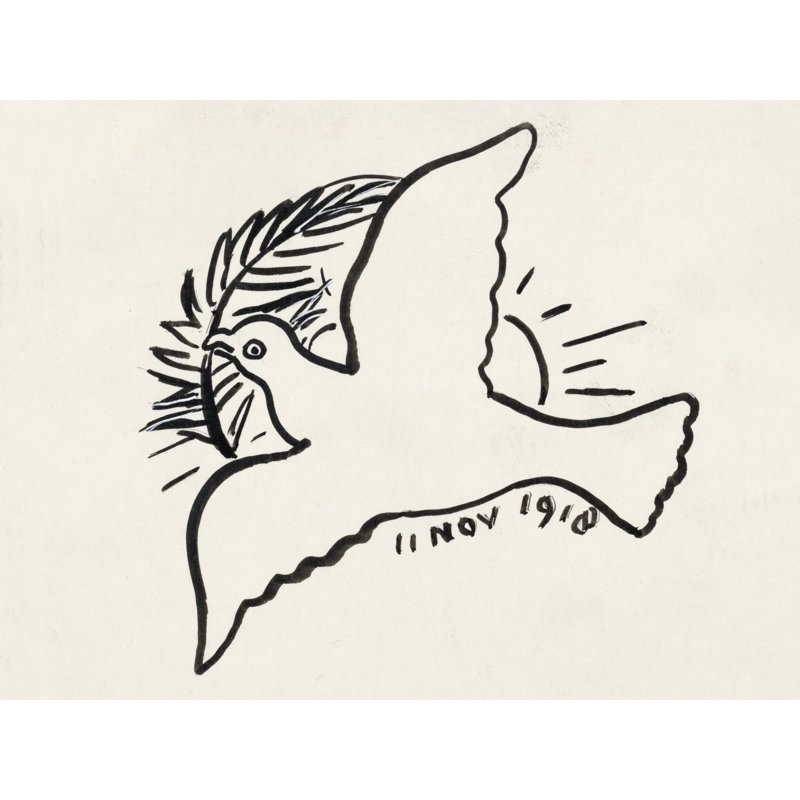 Peace Dove Branch 1 Piece Wall Art